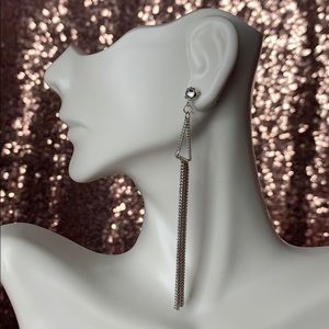 Silver dangle earrings